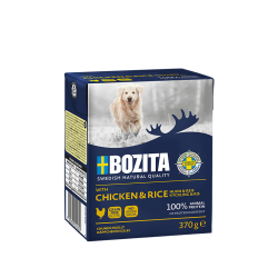 Bozita Kawałki w galaretce z kurczakiem i ryżem kartonik 370g