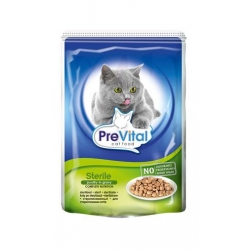 PREVITAL Z DROBIEM DLA KOTÓW PO STERYLIZACJI  100G