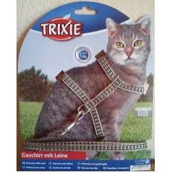TRIXIE SZELKI ZE SMYCZĄ DLA KOTA/ ODBLASKOWY MOTYW (TX-4184)