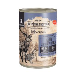 Wiejska Zagroda Karma mokra dla psa Leśne smaki Jeleń z przepiórką (szczeniak) 800g