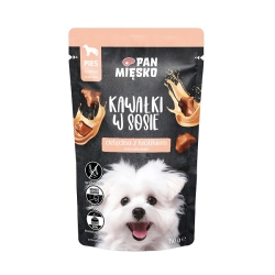 Pan Mięsko Karma mokra dla psa Kawałki w sosie Cielęcina z królikiem (dorosły) 150g