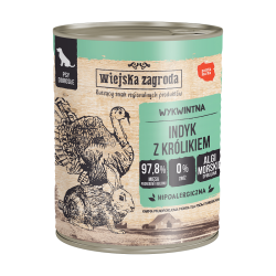 Wiejska Zagroda Karma mokra dla psa Indyk z królikiem (dorosły) II 400g