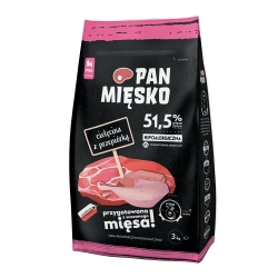 Pan Mięsko cielęcina z przepiórką 9kg dla szczeniąt XS